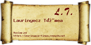 Laurinyecz Tímea névjegykártya