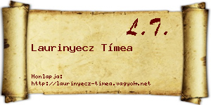 Laurinyecz Tímea névjegykártya